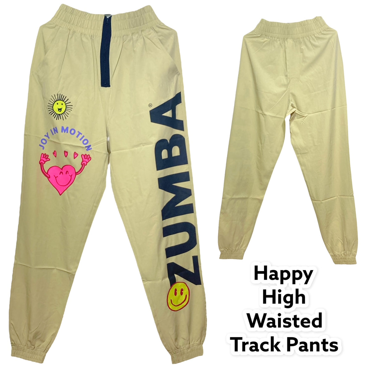 ＜即納品＞Zumba(ズンバ)／Happy High Waisted Track Pants／ハッピーハイウエスト トラックパンツ／Style  #Z1B000161／Color：Dried Moss(ドライモス)