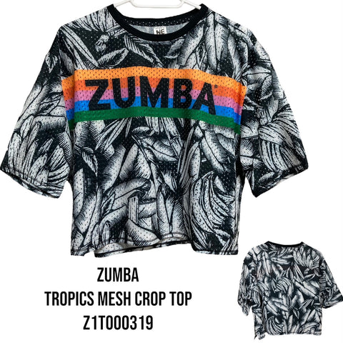 ＜即納品＞Zumba ズンバウェア Tropics Mesh Crop Top トロピクス メッシュ クロップ トップ Z1T000319