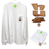 ＜即納品＞HUF ハフ Megablast Embroidered Long Sleeve Pocket T-Shirt メガブラスト刺繍長袖ポケットTシャツ TS01845
