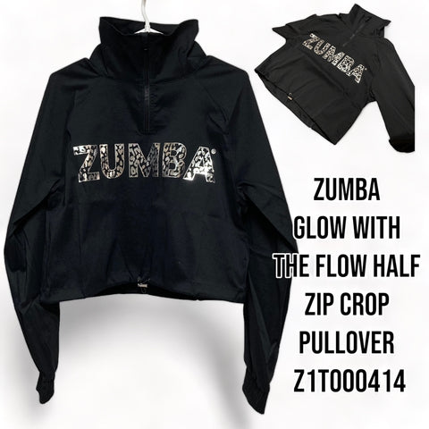 ＜即納品＞Zumba ズンバウェア Glow With The Flow Half Zip Crop Pullover グロー ウィズ ザ フロー ハーフジップ クロップ プルオーバー Z1T000414