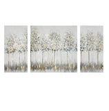 Madison Park(マディソンパーク)◆キャンバスアート◆ブルーミッドストフォレスト3ピース金箔装飾／Blue Midst Forest Printed Canvas with Gold Foil 3 Piece Set