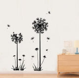 ウォールステッカー◆タンポポ／Hot black dandelion sitting room bedroom wall stickers household adornment wall stickers on the wall