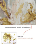 Goldfoilart(ゴールドフォイルアート)◆キャンバスアート◆フラワー金箔装飾／Floral Canvas Wall Art Modern Abstract Flower Picture with Gold Foil Embellishment Painting Textured Print on Canvas