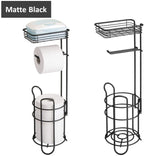 mDesign(エムデザイン)◆トイレットペーパーホルダー◆トイレ収納棚◆選べる8色／mDesign Toilet Tissue Paper-Roll Dispenser & Storage Shelf