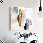 Pi Art(パイアート)◆キャンバスプリントウォールアート◆金箔 ピンク 装飾 抽象的 現代的 選べるデザイン／Framed Contemporary Abstract Shinning Gold and Pink Trendy Canvas Print Wall Art