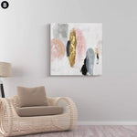 Pi Art(パイアート)◆キャンバスプリントウォールアート◆金箔 ピンク 装飾 抽象的 現代的 選べるデザイン／Framed Contemporary Abstract Shinning Gold and Pink Trendy Canvas Print Wall Art