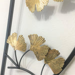 ＜即納品＞Madison Park(マディソンパーク)◆ウォールアート◆ゴールデン銀杏の葉の金属製の壁の装飾3個セット／Golden Gingko Leaves Metal Wall Decor 3pc Set