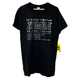 ＜即納品＞Zumba(ズンバ)◆Together Tee／トゥギャザーティー／Style #Z3T00395／Color：Bold Black(ボールドブラック)