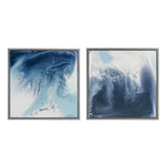 Madison Park(マディソンパーク)◆キャンバスアート◆抽象的 ブルーラグーン 2点セット／Blue Lagoon 2 Gel Coat Framed Canvas 2 Piece Set