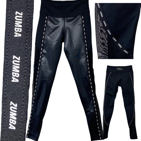 ＜即納品＞Zumba(ズンバ)／Shimmer Ankle Leggings／シマーアンクルレギンス／Style #Z1B01329／Color：Bold Black(ボールドブラック)