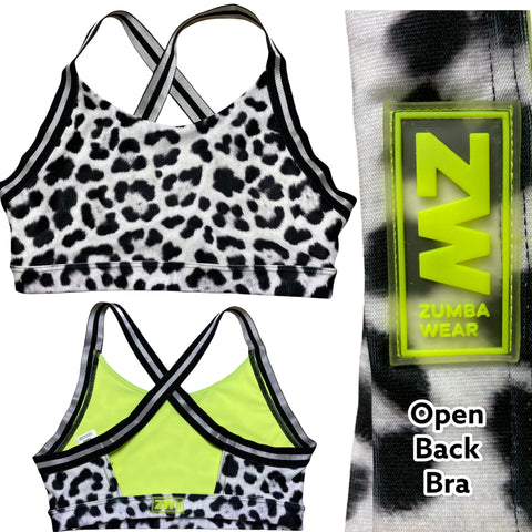 ＜即納品＞Zumba(ズンバ)／Open Back Bra／オープンバックブラ／Style #Z1T000010／Color：Wear It Out White(ウェアイットアウトホワイト)