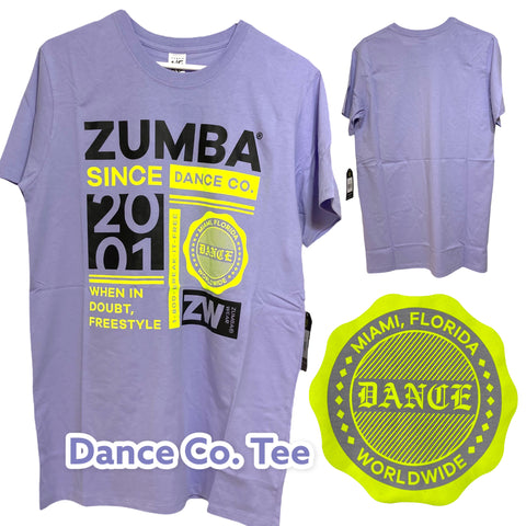 ＜即納品＞Zumba(ズンバ)／Dance Co. Tee／ダンスコーポレーションティー／Style #Z3T000012／Color：Orchid(オーキッド)