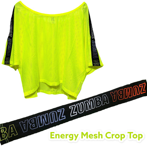 ＜即納品＞Zumba(ズンバ)／Energy Mesh Top／エナジーメッシュトップ／Style #Z1T000099／Color：Caution(コーション)