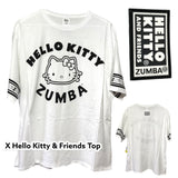 ＜即納品＞Zumba(ズンバ)／X Hello Kitty & Friends Top／ワールドワイドタンク／Style #Z1T000228／Color：Wear It Out White(ウェアイットアウトホワイト)