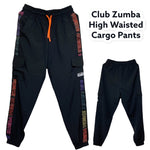 ＜即納品＞Zumba(ズンバ)／Club Zumba High Waisted Cargo Pants／クラブ ズンバ ハイウエスト カーゴ パンツ／Style #Z1B000104／Color：Bold Black(ボールドブラック)