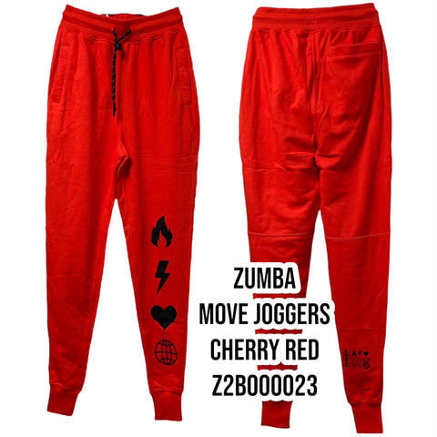 ＜即納品＞Zumba ズンバ Move Joggers ムーブ メンズ ジョガー Z2B000023 Cherry Red チェリーレッド