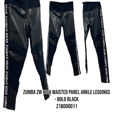 ＜即納品＞Zumba ズンバウェア ZW High Waisted Panel Ankle Leggings ハイウエストパネルアンクルレギンス Z1B000011