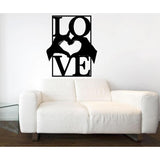 ＜即納品＞StickerBrand(ステッカーブランド)◆ウォールステッカー◆愛と心の手 愛 Vinyl Wall Decal Sticker Heart Hands With Love #5443